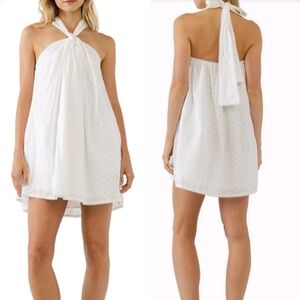 Free the Roses White Eyelet Mini Dress